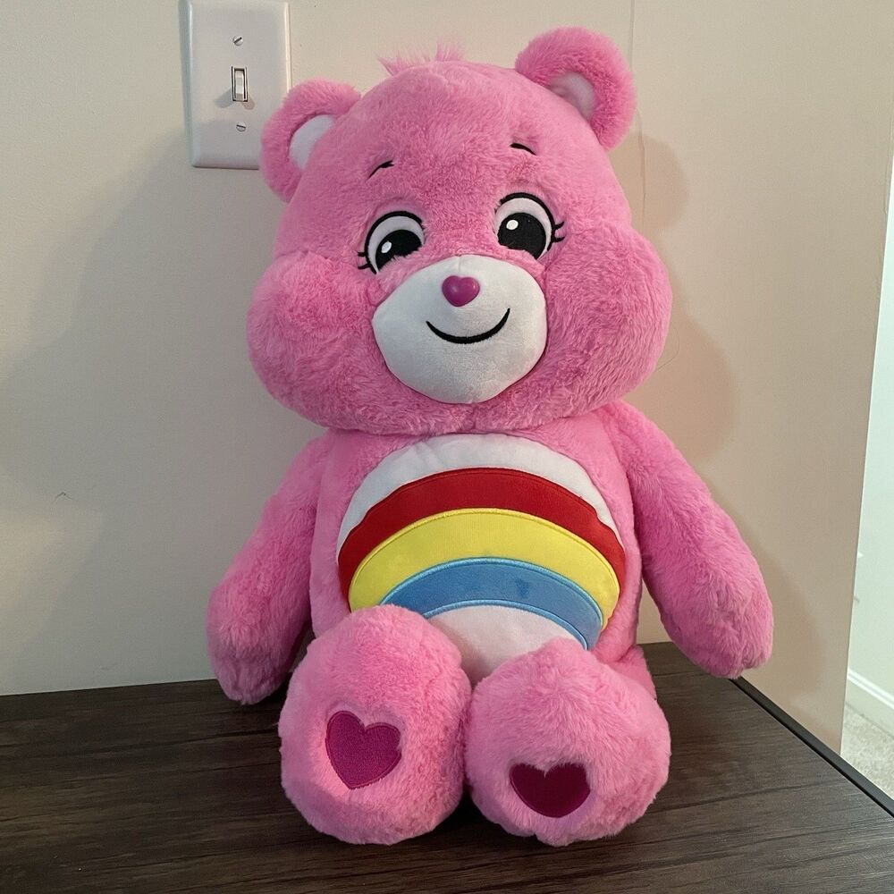 Care Bears 24" Cheer Bear Jumbo Plush Toy 2021 Plushie Stuffed Animal Rainbow‎
